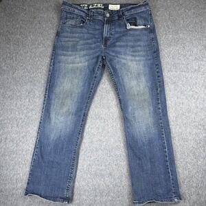 TK Axel Jeans Slim Boot  Mens 38x32 Blue Med Wash Bootcut Stretch Denim